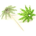 thumbnail image 3 of Cocktail Picks 30 Pieces Green Tropical Coconut Palm Tree Toothpicks, 3 of 4