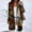 Yellow, variant on Tejiojio Jackets Clearance Women's Fashion Casual Autumn And Winter Vintage Print Long Woolen Coat Windbreaker Coat