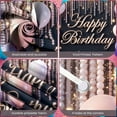 thumbnail image 4 of Pink Balloons Banner Gold Glitter Birthday Party Display Sparkling Stars Pink Curtain Party Backdrop for Birthday Party Indoor Decoration Photo Backdrop, 4 of 9