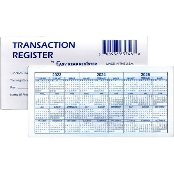 24 Check Registers for Personal Checkbook - Paper Transaction Registers