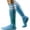 Light blue, variant on TIWEKE Striped Adult Knee High Tall Athletic Skater Tube Socks Blue2