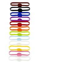 12-Pack Reusable Silicone Glass Markers - Dishwasher Safe Drink Identifiers for Weddings, Parties, Bars (Food Grade, Eco-Friendly)