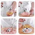 thumbnail image 2 of Inteprter Moldeadores de albóndigas de acero inoxidable plateado, 2 uds., forma y molde para albóndigas con facilidad, ampliamente utilizado Cocina y Comedor, 2 of 6