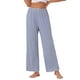 thumbnail image 1 of Pantalones de pijama de algodón para mujer INSPIRE CHIC con cintura elástica, sueltos, pantalones de lounge con bolsillos, pantalones de sudadera S a rayas azules, 1 of 6