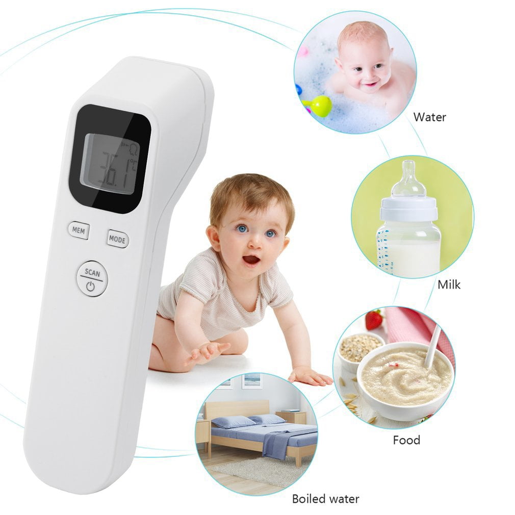 Forehead Thermometer, Digital Infrared Non-Contact Temporal with Instant Accurate Reading,Fever Alarm and Memory Function &ndash; Ideal for Babies, Infants, Children, Adults, Indoor, and Outdoor Use (White)