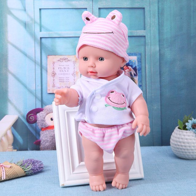 Simulación Muñecas Baby Muñeca Recién Nacida Realista Vinilo 30 Cm Multifunción Con Ropa para Niñas