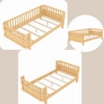 thumbnail image 5 of Bellemave Twin Size Bed Frame, Twin Montessori Bed with Safety Guardrails and Detachable Fence, Wood Twin Daybed Frame, Low Profile & Rounded Corners Design, Natural, 5 of 8
