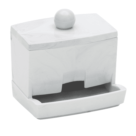 Simplify Q-Tip Box, Countertop Makeup Organizer, Marble