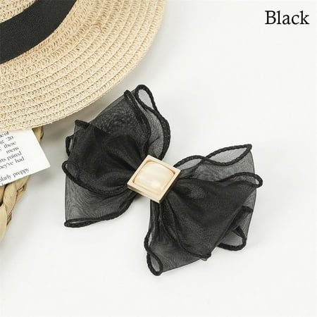 Handmade Fashion Bow Shiny High Heel Wedding Bride Shoes Decorations Bow Shoes Charm Shoes Flower Jewelry Shoes Buckle Accessories BLACK