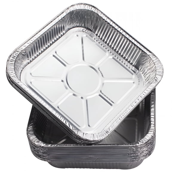 ACDANC 8x8 Aluminum Foil Pans, Disposable Tin Foil Pans for Baking and Catering, Pack of 20