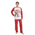 thumbnail image 2 of Family Matching Christmas Pajamas Santa Claus Long Sleeve Tops and Reindeer Pants Loungewear Set, 2 of 9