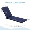 thumbnail image 4 of Pellebant  Outdoor Patio Chaise Lounge Cushion 2PC-71.8" - Navy Blue, 4 of 7