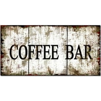 Original Retro Design Coffee Bar Tin Metal Signs Wall Art | Thick Tinplate Print Poster Wall Decoration for Cafe/Kitchen/Coffee Corner/Coffee Shop