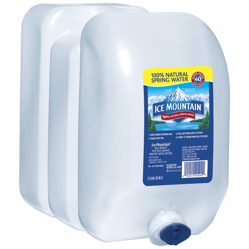 ICE MOUNTAIN Brand 100% Natural Spring Water, 2.5-gallon jug by Nestle Waters North America Inc.