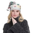 thumbnail image 5 of Fuzoiu Alpaca Flower Print Santa Hat Christmas Hat for Adults,Santa Hats with Pompom, Unisex Xmas Holiday Hat for Christmas New Year Festive Party Supplies, 5 of 6