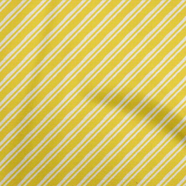 oneOone Tissu Popeline de Coton Jaune à Rayures pour Robe Tissu Imprimé au Mètre 42 Pouces de Large