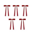 Cetilox 2025 Clearance Under 10 Dollars, 5pcs Burgundy Velvet Bows for