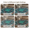 thumbnail image 7 of ODIKA Turtle Ocean Stained Border Entryway Teal Beachy Cherry Nautical Flowing Dynamic Non-Slip Chair-Friendly for Dining Room, Under Table, Home Office, 7 of 7