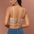thumbnail image 6 of XFLWAM Lace Corset Top V Neck Elastic Straps for Party Streetwear Going Out Party Corset Tops for Women Bustier Beige XXL, 6 of 7