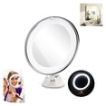 thumbnail image 1 of Magnifying Makeup Mirror With Power Locking Suction Cup Bright Diffused Light And 360 Degree Rotating Adjustable Arm ,Widely Use, 1 of 7
