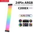 thumbnail image 4 of COOLMOON Light Strip 8Pin / 24Pin ARGB Glow Neon Cord 5V Sync Accesorios de computadora, 4 of 9