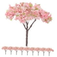 thumbnail image 5 of Raindrops 10Pcs Cherry Blossom Tree Model Pink Plastic for Micro Landscape and Diy Decoration Projects, 5 of 8