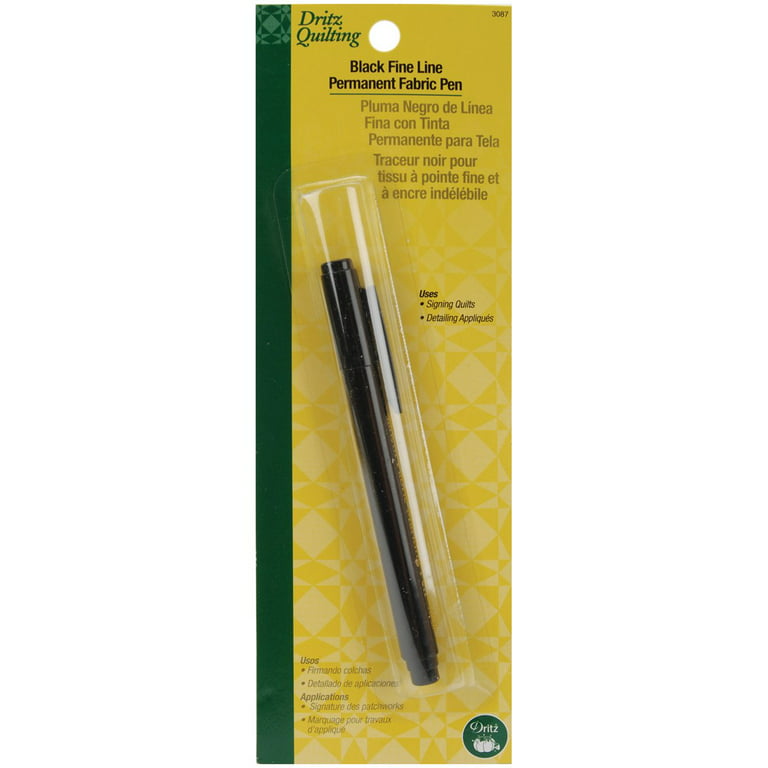 Dritz Quilting Fabric Pen Fine Line Permanent Black