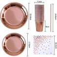 thumbnail image 5 of 125PCS Rose Gold Party Supplies (Serves 25 Guests) Disposable Dinnerware Set Foil Paper Tableware Favors Decorations Bulk for Weddings, Anniversary, Birthday, 5 of 9