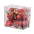 thumbnail image 1 of GUOOL 12Pcs Heart Christmas Tree Ornaments Charm Pendants Shatterproof Xmas Tree Decor Red, 1 of 9