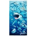 thumbnail image 2 of Kaufman -2 Pack Printed Beach,Pool Towel - Hungry Sharks, 2 of 2