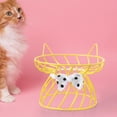 thumbnail image 3 of Cuenco de cerámica para mascotas, plato de alimentación para mascotas, soporte , Protector de cuello, aperitivo enlatado Soporte amarillo Yuyangstore Cuencos para gatos, 3 of 8