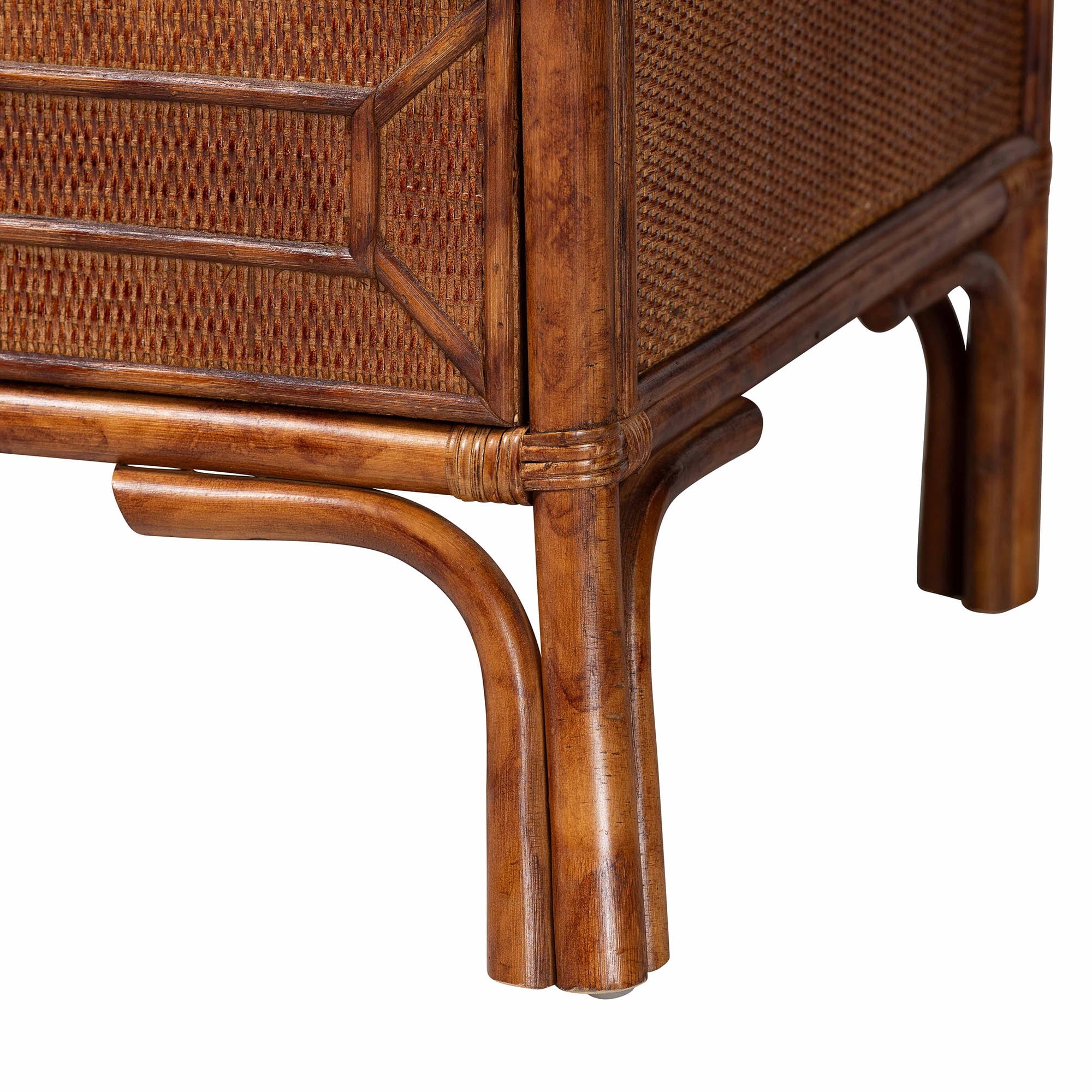 bali & pari Basile Boho Dresser, 6-Drawer, Marbled Tortoise Brown