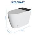 thumbnail image 7 of JustSmart Black Smart Toilet with Bidet Built In, Tankless One Piece Toilet, Auto Open/Close Lid, Touchless Flush, Heated Seat, Warm Water & Air Dryer, LED Night Light, 12" Rough-In, 110V, 7 of 7