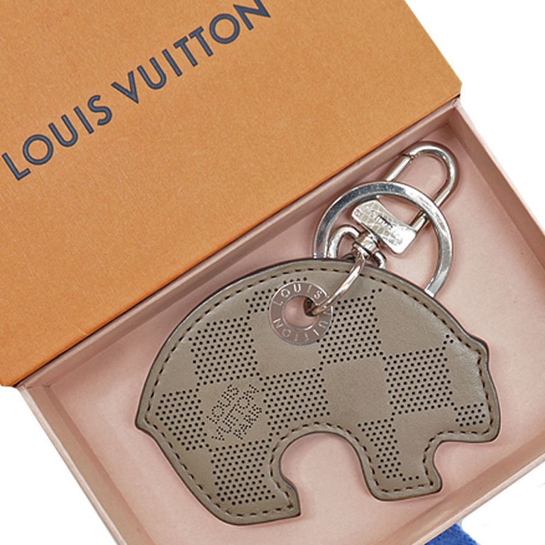 Louis Vuitton Damier Square Metal Key Ring - Silver Keychains