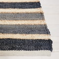 thumbnail image 3 of SAFAVIEH Striped Kilim Lorcan Striped Area Rug, Charcoal/Ivory, 6'6" x 6'6" Square, 3 of 8