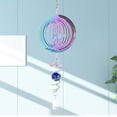 thumbnail image 3 of Gradient Color Wind Spinner Stabilizer Gazing Ball Spiral Tail Tree of Life Wind Chimes Catcher Pendant Garden Hanging Decor, 3 of 5