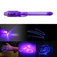 thumbnail image 4 of Peggybuy 2 in 1 Luminous Light Invisible Ink Pen UV Kids Drawing Magic Pens (Purple), 4 of 8