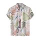 thumbnail image 1 of Mens Manga Corta Botón Abajo Camisas Impresas Cuello de Vuelta, Ligero Casual Hombres Camisas de Verano, 1 of 8