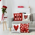 thumbnail image 4 of Valentines Day Pillow Covers 18x18, Red Love Heart Pillow Covers Decor for Home Couch Sofa, I Love You Valentine Pillows Decorative Throw Pillows Valentines Day Decorations Set of 4, 4 of 6