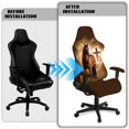 thumbnail image 6 of SCRAWLGOD Horse Cross Print Gaming Chair Cover with Armrest Covers Stretchable Universal Furniture Protector Anti Dust Anti Scratch Gaming Chair Slipcover, 6 of 9