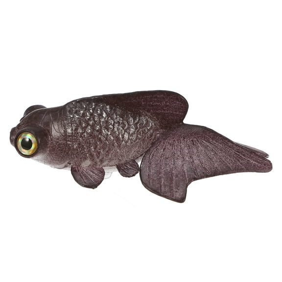 Unique Bargains Aquarium Artificial Golden Fish Ornament Glowing Simulation Animal Decoration with Suction Cup Brown