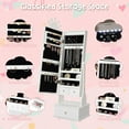 thumbnail image 3 of Kids Jewelry Armoire Cabinet, Full-Length Mirror for Girls, Standing Dress Up Mirror with Jewelry Organizer, Princess Jewelry Organizer Box for Girls Birthday Christmas Gifts, 3 of 6