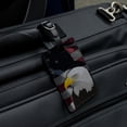 American Bald Eagle Flag USA Patriotic Rectangle Leather Luggage Card ...