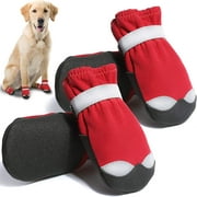 Dog Shoes For Hot Pavement Dog Boots For Medium Large Dogs Waterproof Dog Booties With Anti-Slip Sole Paw Protectors 4Pcs