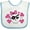 White and Blue, variant on Inktastic Girl Pirate Skull Valentine Girls Baby Bib