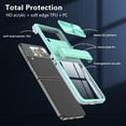 thumbnail image 6 of SOATUTO for Samsung Galaxy Z Fold 4 Case Built in Slide Camera Cover Premium Clear Heavy Duty Shockproof Coverage Protective Case Cover for Samsung Galaxy Z Fold 4 5G 2022 - Pink+Green, 6 of 6