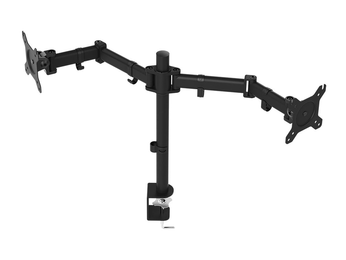Monoprice Essential Dual Monitor Articulating Arm Desk Mount | 180° Swivel, 360° Rotation