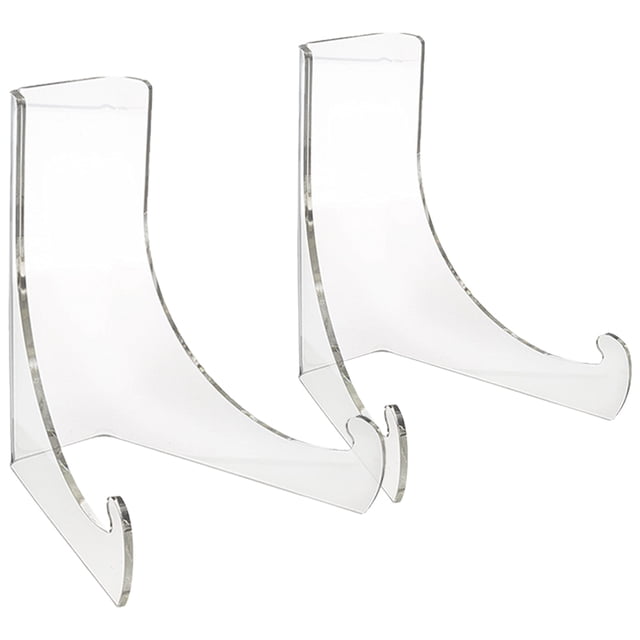 2pcs Acrylic Display Stand Versatile Showcase Rack for Books Magazines Trays Desktop Bracket Show Rack