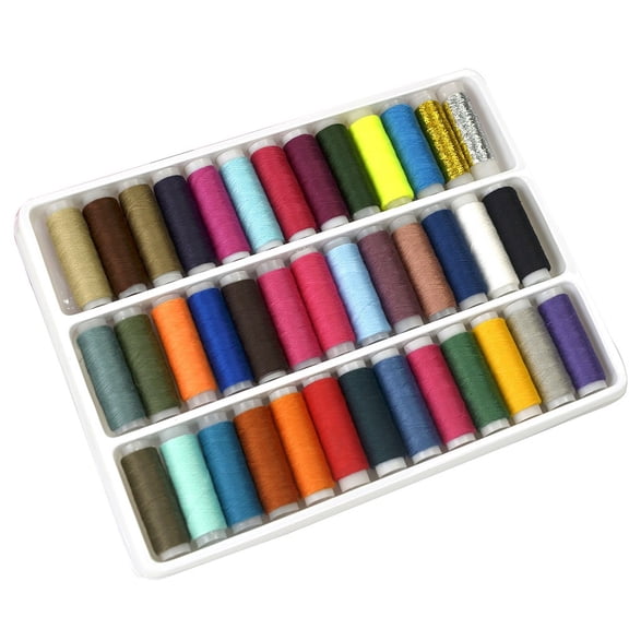 High Quality 39 Piece Polyester Household Sewing Thread Set In Bright Colors