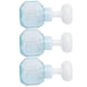 thumbnail image 5 of Botella de espuma de flor PETG, 3 uds., 300ml, bomba para Mousse, cosméticos para lavar a mano, subpaquete, botella brillante de flor azul transparente, 5 of 5